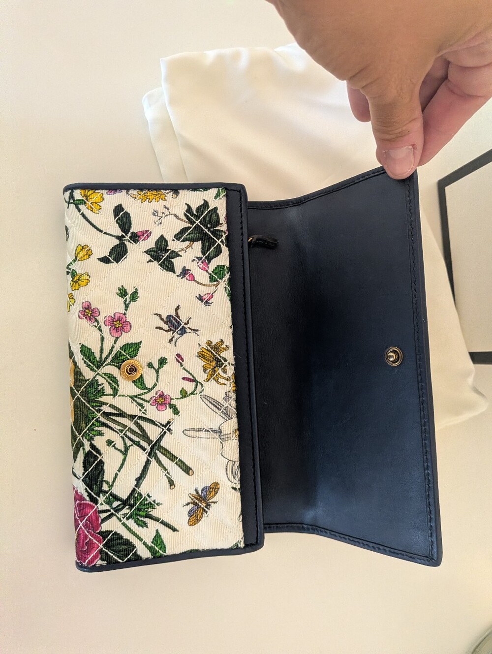 Gucci Flora Horsebit Oversized Wallet Canvas & Leather - Picture 12 of 12